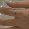 [14K Gold] Wave Pair Blue Diamond Ring