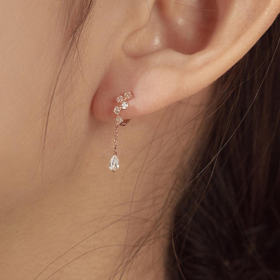 [14K Gold] Pure shot Hoop Earrings