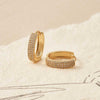 Pave Oval Hoop Earrings