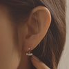 [14K Gold] Glam Huggie Hoop Earrings