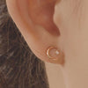 [14K Gold] Darling Moon Earrings