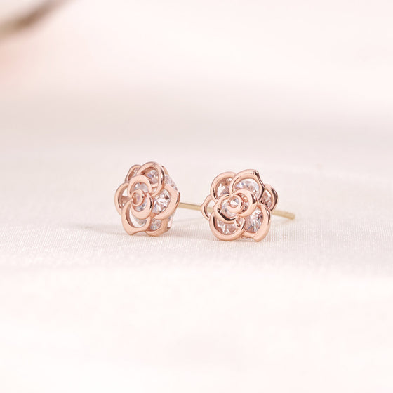 [14K Gold] Rose-El Earrings