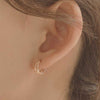 [14K Gold] Sleeve Hoop Earrings