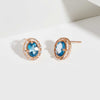 [18K Gold] Liena Blue Topaz Earrings