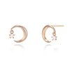 [14K Gold] Darling Moon Earrings