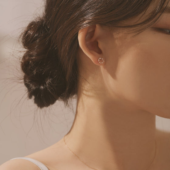[14K Gold] Orcel Stud Earrings