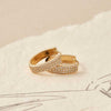 Pave Oval Hoop Earrings