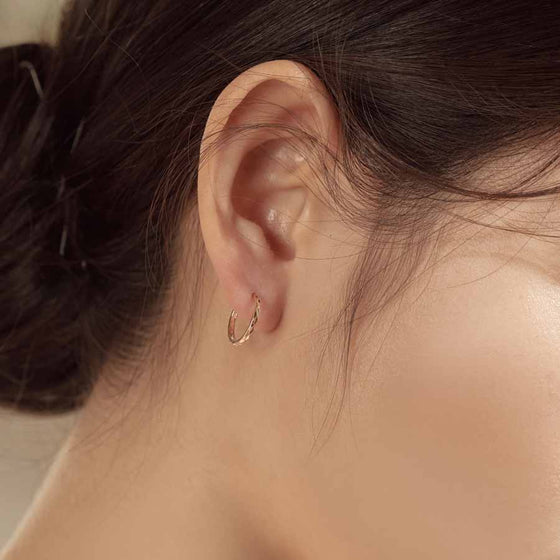[14K Gold] Monde Hoop Earrings