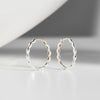 [925 Silver] Clair Hoop Earrings