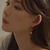 [14K Gold] Pearl Chain Drop Earrings