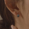 [18K Gold] Liena Blue Topaz Earrings