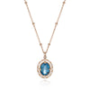[18K Gold] Liena Blue Topaz Necklace