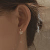 [14K Gold] Chapelet Flower Drop Earrings
