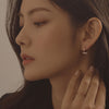 [14K Gold] Glam Huggie Hoop Earrings