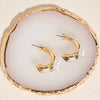 Gold Wave Hoop Earrings