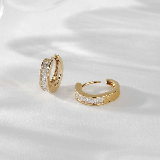 Square setting Earrings