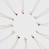 [14K Gold] Grang Natural Birthstone Necklace