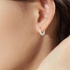 [925 Silver] Plain Hoop Earrings