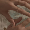 [14K Gold] Monica Letter Chain Ring - YELLOW GOLD
