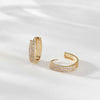 Pave Oval Hoop Earrings