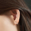 [925 Silver] Day by Day Basic Hoop Earrings
