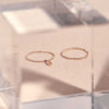[14K Gold] Monica Letter Chain Ring - YELLOW GOLD
