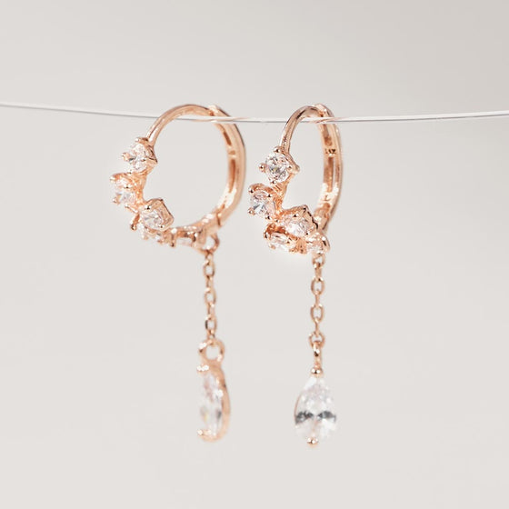 [14K Gold] Pure shot Hoop Earrings