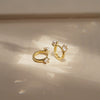 925 silver Reversable Hoop Earrings