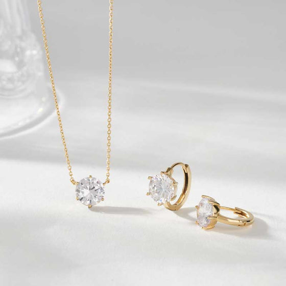 [20% OFF][925 Silver] Essential Solitaire Earrings