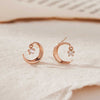 [14K Gold] Darling Moon Earrings