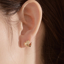  925 silver Bold Heart Hoop Earrings