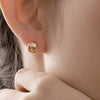 925 silver Round Huggie Earrings
