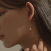 [14K Gold] Pearl Chain Drop Earrings