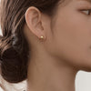 925 silver Round Huggie Earrings