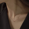 [14K Gold] Lily Natural Diamond Necklace