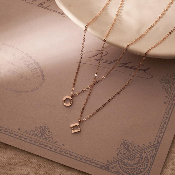 [14K Gold] Rian Natural Diamond Necklace
