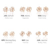 [14K Gold] Marie Birth Flower Stud Earrings