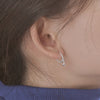 [925 silver] Ball and Ball Hoop Earrings