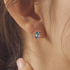 [18K Gold] Liena Blue Topaz Earrings