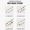 Iris Handmade Gemstones Mask Strap Holder