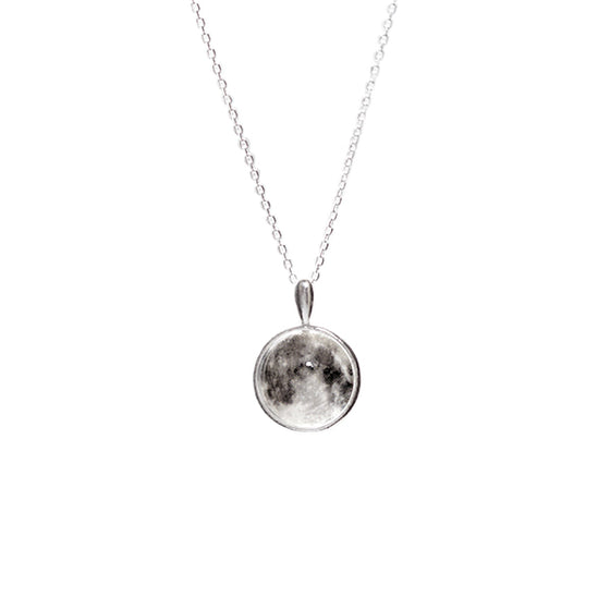[925 Silver] WHITE MOON Necklace