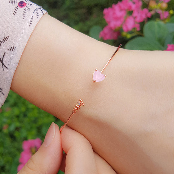 ELLEN Bangle (rose quartz) - Wingbling Global