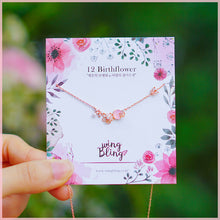  ALLIE Necklace (12 birthflower, rose quartz) - Wingbling Global