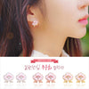 ROSE OF SHARON - SINGLE-HEARTED 3 Earring (silver pin) - Wingbling Global