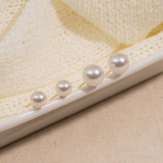 [OHMYGIRL YOOA][14K GOLD] PEARL SIMPLE STUD EARRINGS