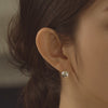 [925 Silver] Harmony Huggie Hoop Earrings