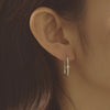 [925 Silver] Delight Huggie Hoop Earrings