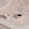 [925 Silver] Harmony Huggie Hoop Earrings