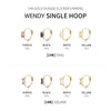 [14K Gold] Wendy Single Hoop Earring