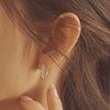[925 Silver] Lable Hoop Earrings